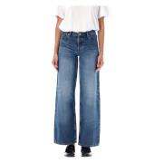 A.P.C. Högmidjade Wide-Leg Indigo Jeans Blue, Dam