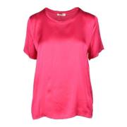 Think! Elegant Viskos Rayon Blus Pink, Dam