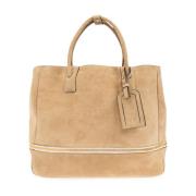 Moschino Läder shopper väska Beige, Herr