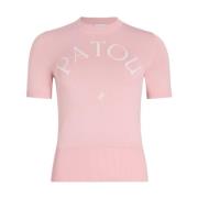 Patou Rosa Crew Neck Tröja Pink, Dam