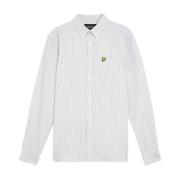 Lyle & Scott LS Vävda Skjortor Randig Oxford Skjorta Gray, Herr