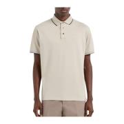 Emporio Armani Silver Polo Skjorta med Stiligt Design Beige, Herr