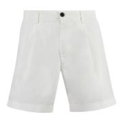 DEPARTMENT FIVE Bomulls Bermuda Shorts White, Herr