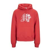 MSGM Herrhoodie med grafiskt tryck Red, Herr