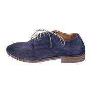 MOMA Eleganta mockasin-ballerinas i mocka Blue, Dam