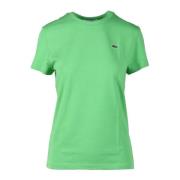 Lacoste Bomull Elastan T-shirt Green, Dam