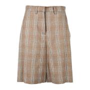 Ballantyne Bomullsblandning Bermuda Shorts Brown, Dam