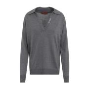 Gucci Ull Polo Hals Tröja Gray, Dam