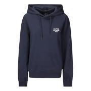 A.P.C. Hoodie Standard Rue Madame Sweatshirt Blue, Dam