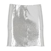 ROTATE Birger Christensen Sequin Mini Skirt Gray, Dam