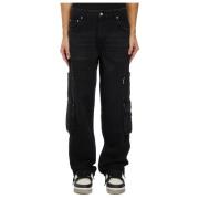 REPRESENT Denim Workshop Pants Black, Herr