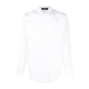 Versace Vit Jacquard Klassisk Skjorta White, Herr