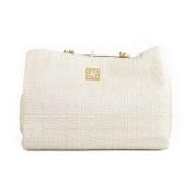 Ermanno Scervino Rosemary Tote Väska med Dragkedja Stängning White, Da...