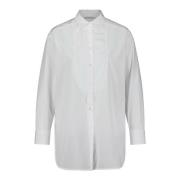 ROSSO35 Elegant Blus Klassisk Skjortkrage Knappar Löst Sittande White,...