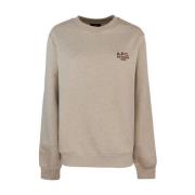 A.P.C. Ekologisk Bomull Crewneck Tröja Beige, Dam