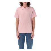 A.P.C. Klassisk Polo Shirt i Standard Passform Pink, Herr