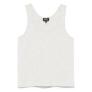 A.P.C. Grå Tanktop 100% Bomull Portugal Gray, Dam