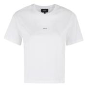 A.P.C. Boxy Micro Logo T-Shirt White, Dam