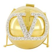 Valentino Garavani Guld VLogo Kristall Clutch Vår-Sommar 2025 Yellow, ...