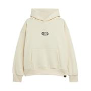 BARROW Vanilla Hoodie med tryck över hela Beige, Dam