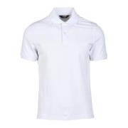 K-Way Bomull Elastan Polo Skjorta White, Herr