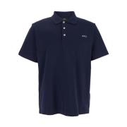 A.P.C. Blå Polo Tröja med Logobroderi Blue, Herr