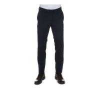 PT01 Slim Fit Chino med Mikrotryck Blue, Herr