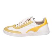 MOMA Vintage Lädersneakers Yellow, Dam