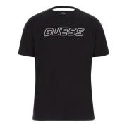 Guess Arlo Bomull T-shirt Regular Fit Jersey Black, Herr