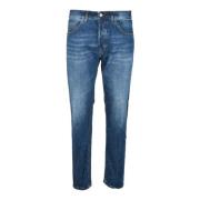 Dondup Ikon Knappstängning Bomullsjeans Blue, Herr