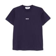 MSGM Blå Crew Neck T-shirts och Polos Blue, Dam