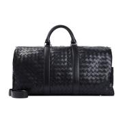 Bottega Veneta Svart Kalvläder Duffleväska Black, Herr