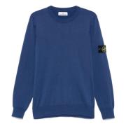 Stone Island Stiliga Sweaters Kollektion Blue, Herr