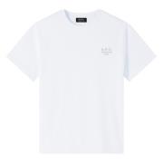 A.P.C. Madame Standard Bomull T-shirt med Logo White, Herr