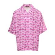 GCDS Short Sleeve Shirts Pink, Herr