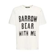 BARROW Logo Print Bomull T-shirt White, Dam