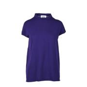 Alpha Studio Bomull Stickad T-shirt Purple, Dam