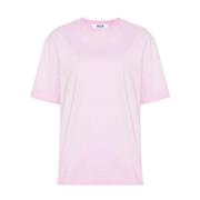 MSGM Rosa T-shirt med unik design Pink, Dam