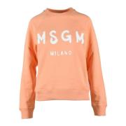 MSGM Bomullströja - Felpa Modell Orange, Dam