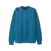 MA.STRUM Core Crew Sweatshirt i Stormblå Blue, Herr