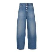 MM6 Maison Margiela Blå Denim Stora Jeans Blue, Dam