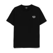 A.P.C. Svarta T-shirts och Polos Black, Herr