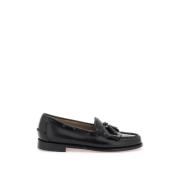 G.H. Bass & Co. Borstad Läder Esther Kiltie Loafers Black, Dam