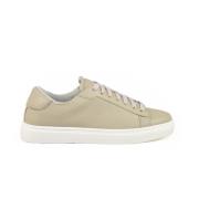 Fabiana Filippi Läder Sneakers - Gummisula Modell Beige, Dam