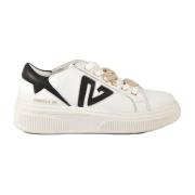 Emanuelle Vee Lädersneakers med Gummisula White, Dam