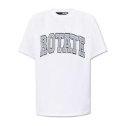 ROTATE Birger Christensen Logo T-Shirt White, Dam