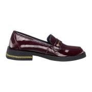 Cesare Gaspari Burgundy Patentläder Loafers - Snygg och Stilren med en...