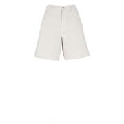 Fay Bermuda Shorts med bältesöglor Beige, Dam