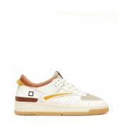 D.A.T.E. Perforerade Sneakers med Beige Läder Patch Beige, Herr