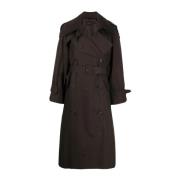 LOW CLASSIC Mörkbrun Klassisk Trenchcoat Brown, Dam